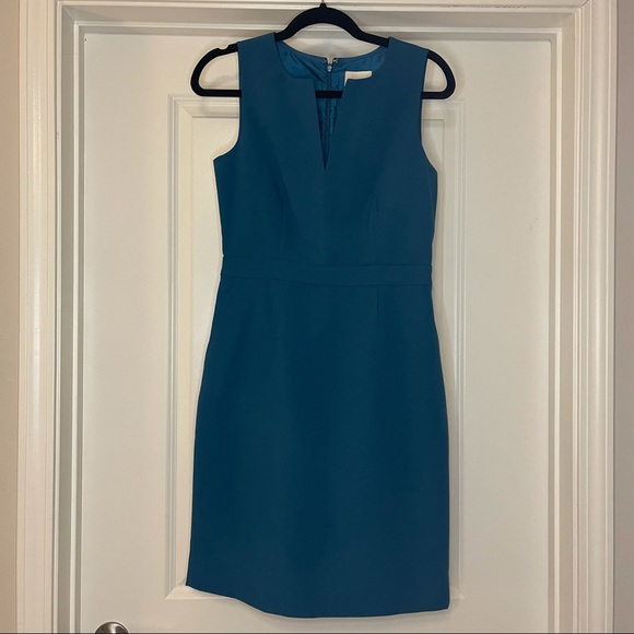 NWT JCrew teal wear-to-work Dress - Picture 1 of 8